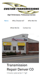 Mobile Screenshot of custom-transmissions.com